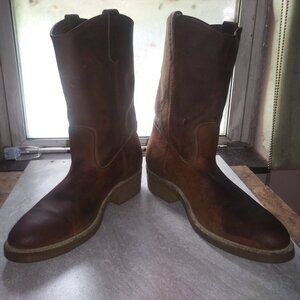 LL Bean Botas Unisex Men's Womens Brown Leather No Laces New Old Stock Boots